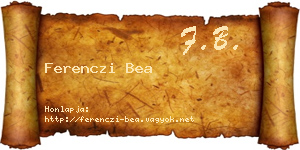 Ferenczi Bea névjegykártya
